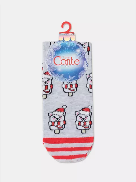Новогодние женские носки conte new year 951 светло-серый, 22С-26СП, 36-39 (23-25), CONTE ELEGANT,  - 3