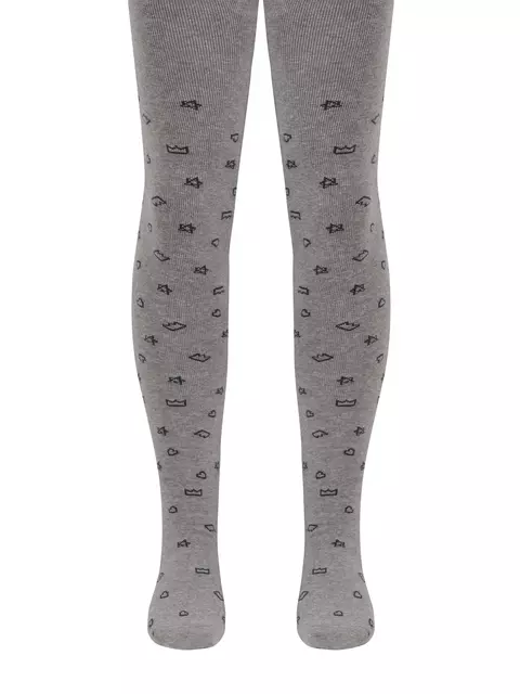 Теплые махровые детские колготки sof-tiki (махровые внутри) 653 серый, 7С-38СП, 140-146 (22), CONTE-KIDS,  - 4