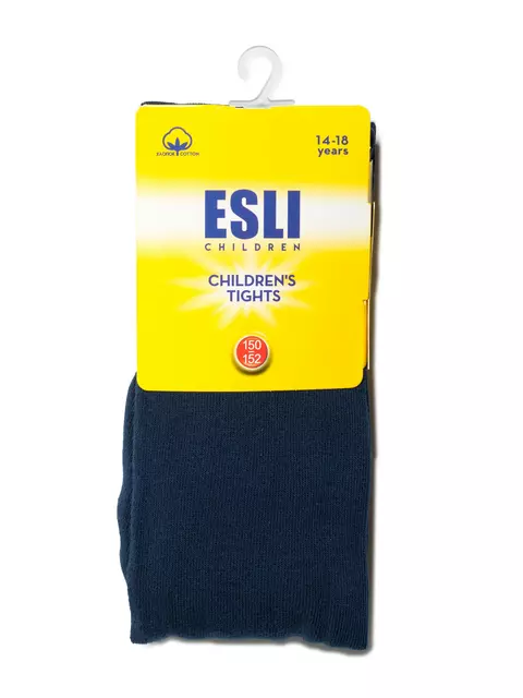 Детские хлопковые колготки без рисунка esli 000 темно-синий, 19С-188СПЕ, 158-164 (25), ESLI,  - 2
