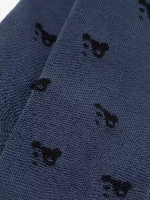 Теплые махровые детские колготки sof-tiki (махровые внутри) 652 темный джинс, 7С-38СП, 128-134 (20), CONTE-KIDS,  - 3