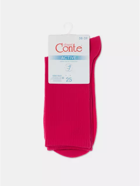 Удлиненные женские хлопковые носки active 000 фуксия, 20С-20СП, 36-37 (23), CONTE ELEGANT,  - 4
