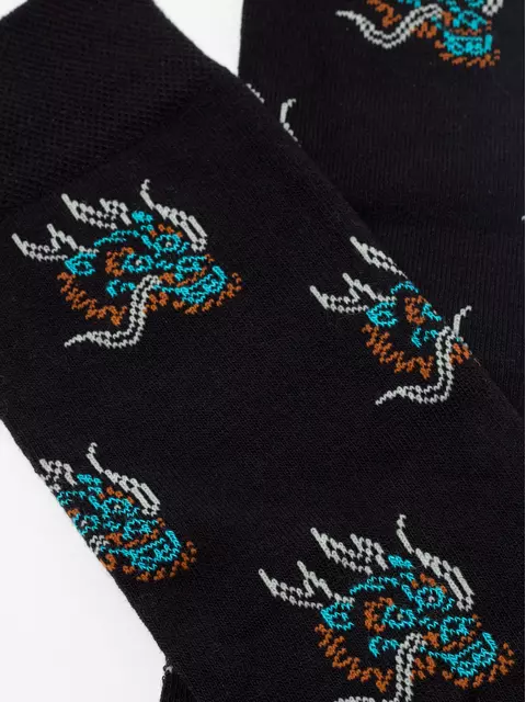 Хлопковые мужские носки diwari happy с рисунками 192 черный, 17С-151СП, 42-43 (27), DIWARI,  - 2