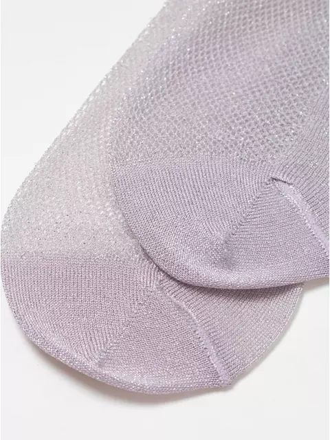 Ультракороткие носки из вискозы с ажурным переплетением active (ультракороткие, люрекс) 277 сиреневый, 21С-30СП, 36-37 (23), CONTE ELEGANT,  - 4