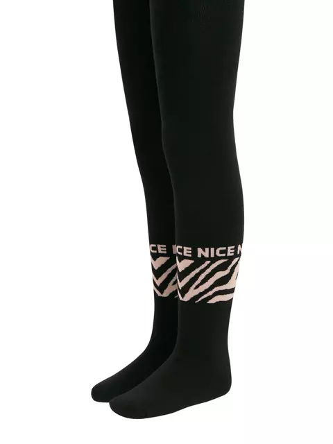 Колготки детские sof-tiki (махровые внутри) с рисунками 664 черный, 7С-38СП, 140-146 (22), CONTE-KIDS,  - 2