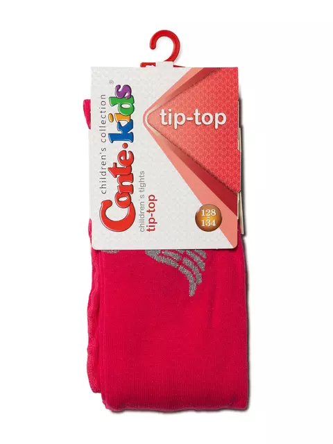Детские колготки tip-top 411 малиновый, 7С-78СП, 128-134 (20), CONTE-KIDS,  - 3