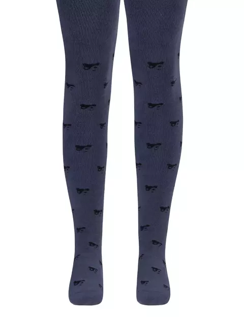 Теплые махровые детские колготки sof-tiki (махровые внутри) 652 темный джинс, 7С-38СП, 128-134 (20), CONTE-KIDS,  - 2