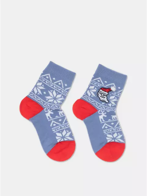 Новогодние детские носки new year 948 светлый джинс, 23С-49/1СП, 13-14, CONTE-KIDS,  - 4