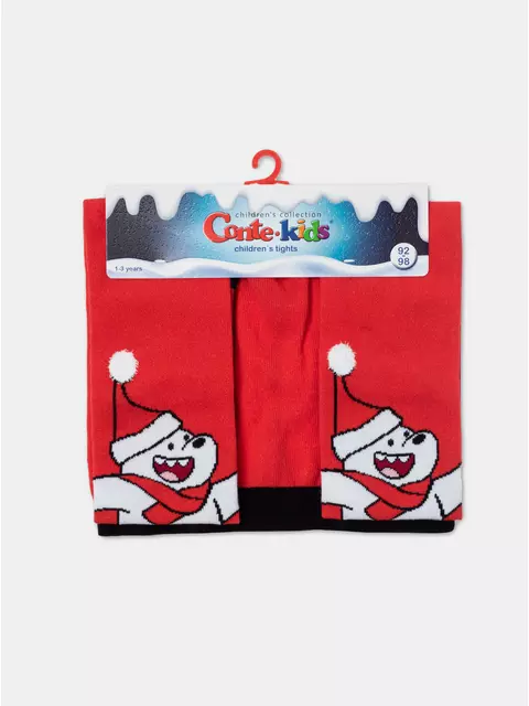 Колготки детские conte-kids new year 667 красный, 23С-65СП, 104-110 (16), CONTE-KIDS,  - 7