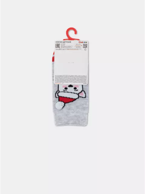 Новогодние детские носки для малышей new year 951 светло-серый, 21С-64СП, 9-10, CONTE-KIDS,  - 4