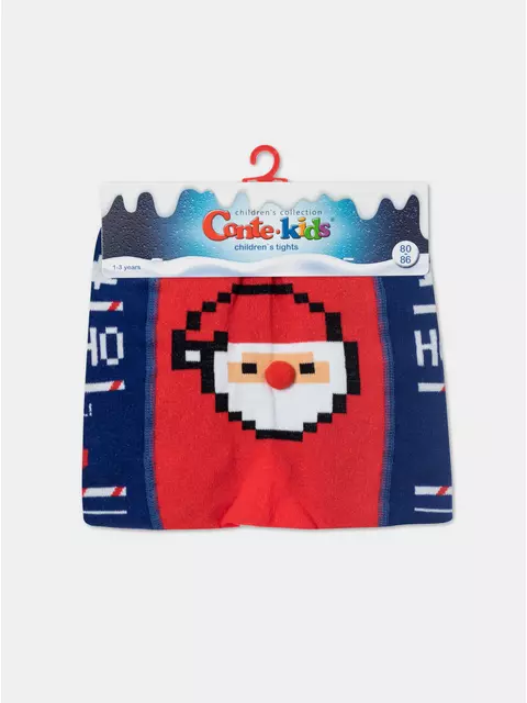 Новогодние детские колготки для малышей new year 668 синий, 21С-31/1СП, 62-74 (12), CONTE-KIDS,  - 7