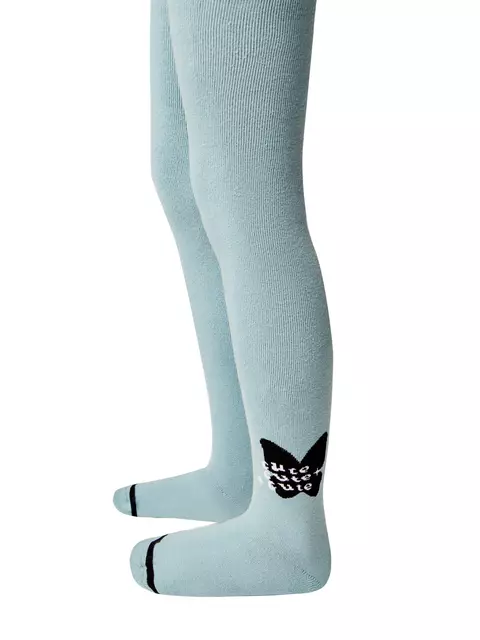 Теплые махровые детские колготки sof-tiki (махровые внутри) 651 серо-бирюзовый, 7С-38СП, 128-134 (20), CONTE-KIDS,  - 3