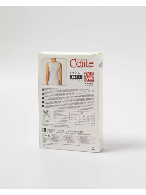 Майка женская conte basic collection lm 2020 black, 20С-1060ТСП, 170-88/S, CONTE ELEGANT,  - 7