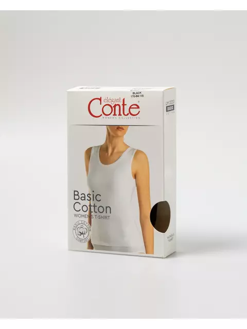 Майка женская conte basic collection lm 2020 black, 20С-1060ТСП, 170-88/S, CONTE ELEGANT,  - 6
