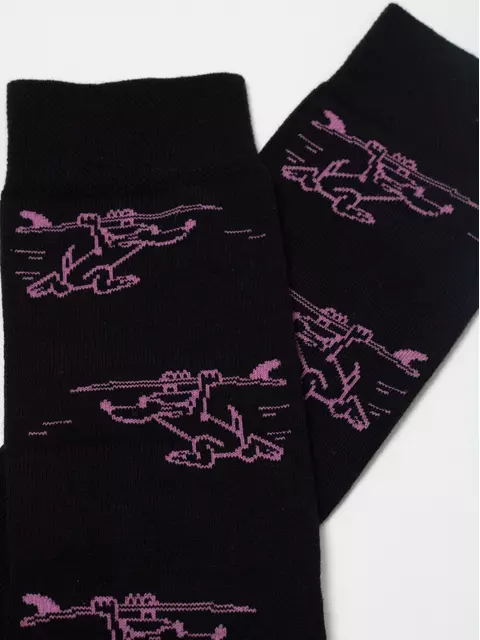 Хлопковые мужские носки diwari happy с рисунками 194 черный, 17С-151СП, 40-41 (25), DIWARI,  - 2