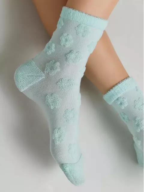 Махровые женские носки из хлопка conte comfort 548 бледно-бирюзовый, 23С-17СП, 38-39 (25), CONTE ELEGANT,  - 3
