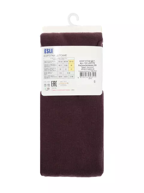Колготки детские esli (однотонные) 000 шоколадный, 12С-20СПЕ, 150-152 (22), ESLI,  - 2