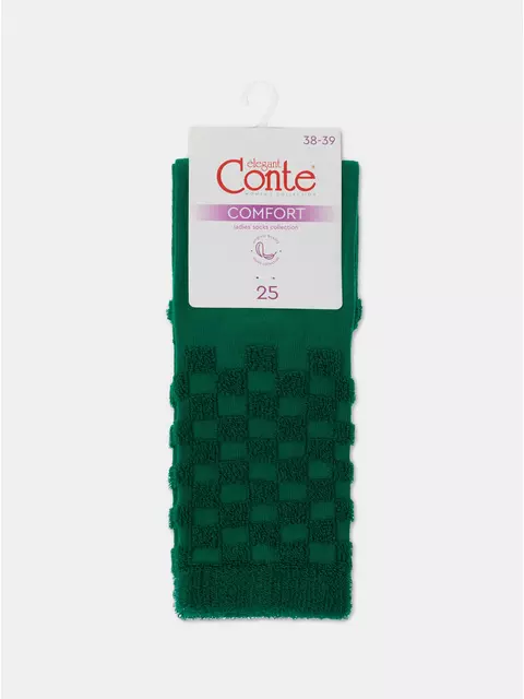 Махровые женские носки из хлопка comfort 550 зеленый, 23С-17СП, 36-37 (23), CONTE ELEGANT,  - 9