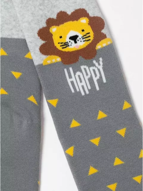 Теплые махровые детские колготки sof-tiki (махровые внутри) 655 светло-серый, 7С-38СП, 80-86 (14), CONTE-KIDS,  - 2