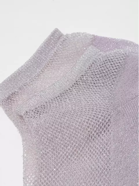 Ультракороткие носки из вискозы с ажурным переплетением active (ультракороткие, люрекс) 277 сиреневый, 21С-30СП, 36-37 (23), CONTE ELEGANT,  - 3