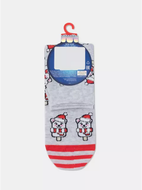 Новогодние женские носки conte new year 951 светло-серый, 22С-26СП, 36-39 (23-25), CONTE ELEGANT,  - 4