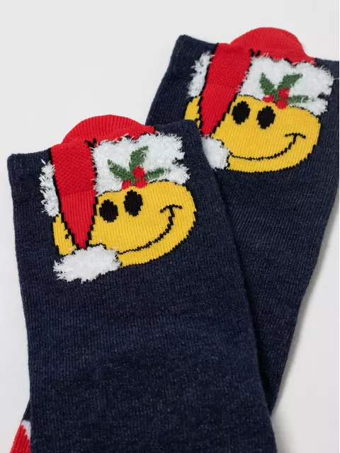 Носки детские новогодние new year (махровая стопа) 952 темно-синий, 23С-64СП, 16-18, CONTE-KIDS,  - 2