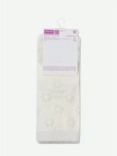 Махровые женские носки из хлопка с объемными рисунками conte comfort 548 молочный, 23С-17СП, 36-37 (23), CONTE ELEGANT,  - 7