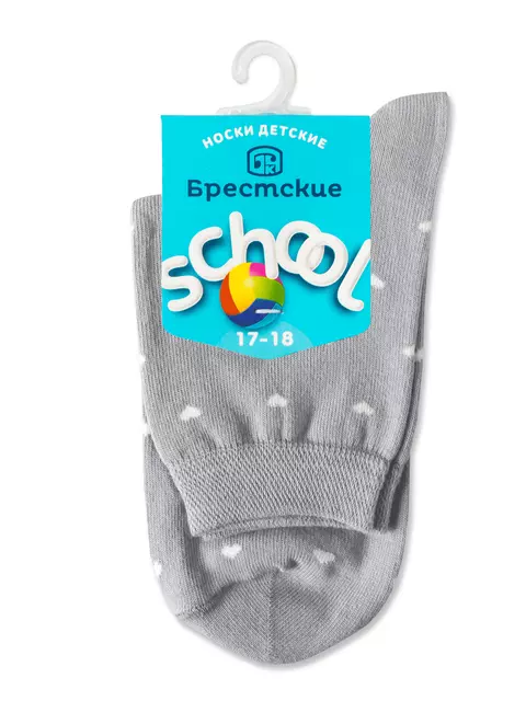 Носки детские с рисунком school 3081 брестские 009 св.серый, 14С3081, 17-18, БРЕСТСКИЕ,  - 2