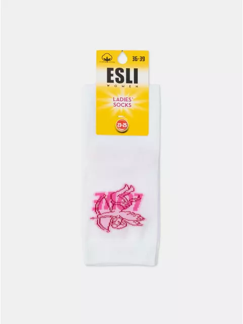 Носки женские хлопковые esli 579 белый, 23С-138СПЕ, 36-39 (23-25), ESLI,  - 8