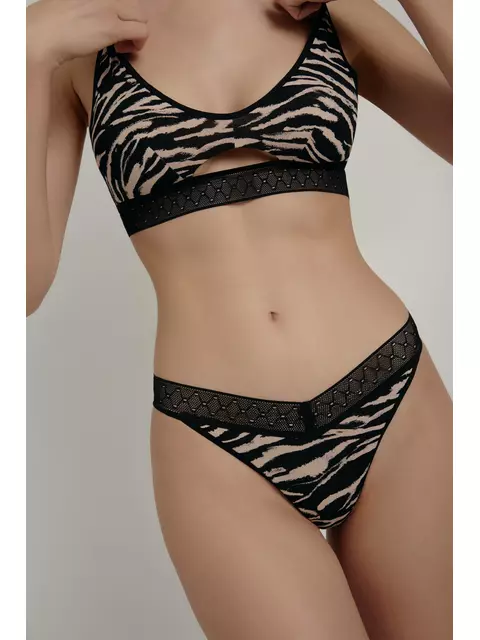 Трусы женские mix&match lta 2508 latte-black zebra, 22С-2521ТСП, 90/XS, CONTE ELEGANT,  - 4