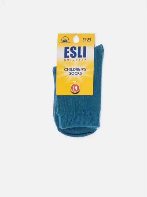 Носки детские (однотонные) esli 000 темно-бирюзовый, 19С-142СПЕ, 14, ESLI,  - 3