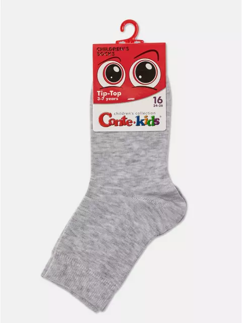 Хлопковые детские носки (однотонные) tip-top 000 светло-серый, 5С-11СП, 8, CONTE-KIDS,  - 3