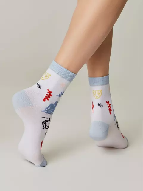 Носки женские хлопковые esli 577 белый, 23С-138СПЕ, 36-39 (23-25), ESLI,  - 4