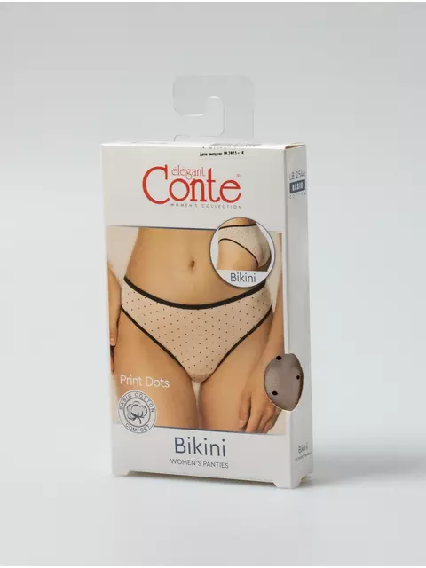 Трусы женские "бикини" print dots lb 2546 black-cameo, 22С-2559ТСП, 94/S, CONTE ELEGANT,  - 6