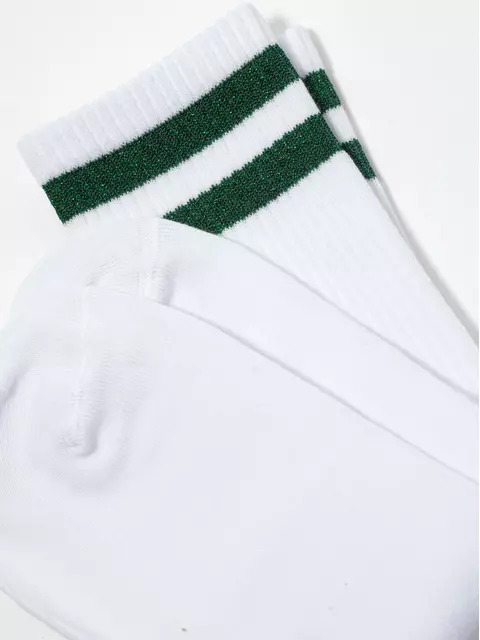 Носки женские хлопковые с яркими полосками из люрекса active 157 белый-зеленый, 19С-65СП, 36-37 (23), CONTE ELEGANT,  - 5