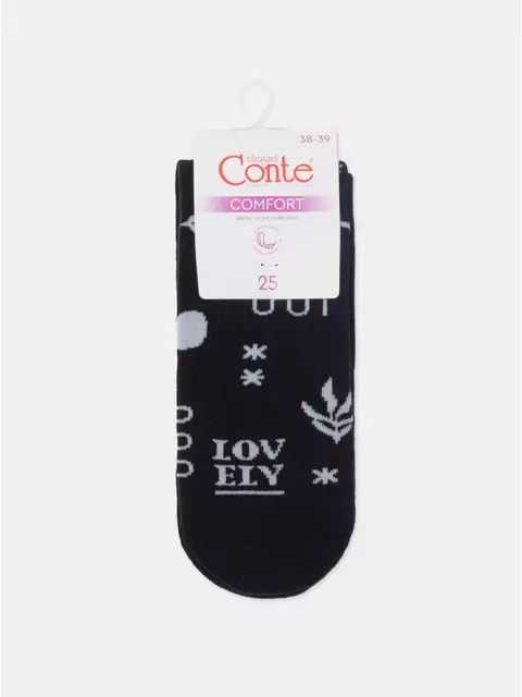Теплые женские носки conte (махровые) comfort 567 черный, 7С-47СП, 38-39 (25), CONTE ELEGANT,  - 6