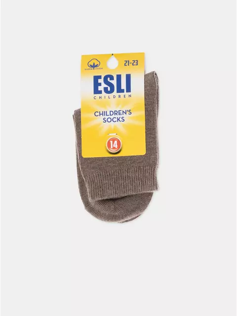 Носки детские (однотонные) esli 000 какао, 19С-142СПЕ, 14, ESLI,  - 3