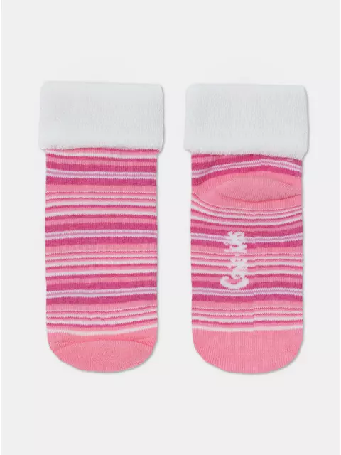 Махровые детские носки conte-kids sof-tiki (2 пары) 703 белый-розовый, 7С-92СП, 12, CONTE-KIDS,  - 4