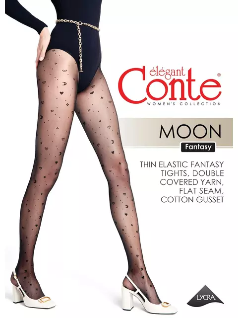 Колготки c рисунками conte moon nero, , 5, CONTE ELEGANT, - 1