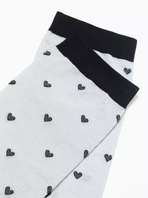 Носки женские с объемными рисунками «hearts» conte fantasy 23с-109сп silver-bianco, 23С-109СП, 36-39 (23-25), CONTE ELEGANT,  - 5