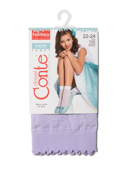 Носки для девочек нарядные conte fiori violet, 16С-53СП, 20-22, CONTE ELEGANT,  - 2