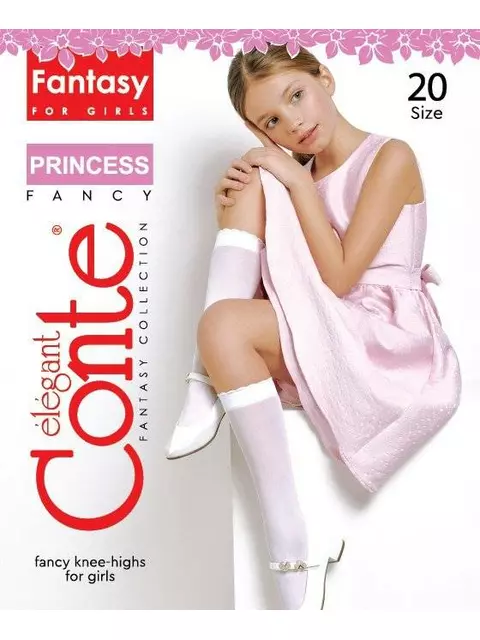 Матовые детские гольфы из микрофибры princess marino, 22С-5СП, 22, CONTE ELEGANT,  - 3