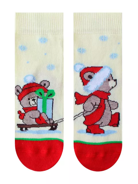 Носки детские (новый год) kids 3079 брестские 8001 св.желтый, 20С3079, 15-16, БРЕСТСКИЕ,  - 2