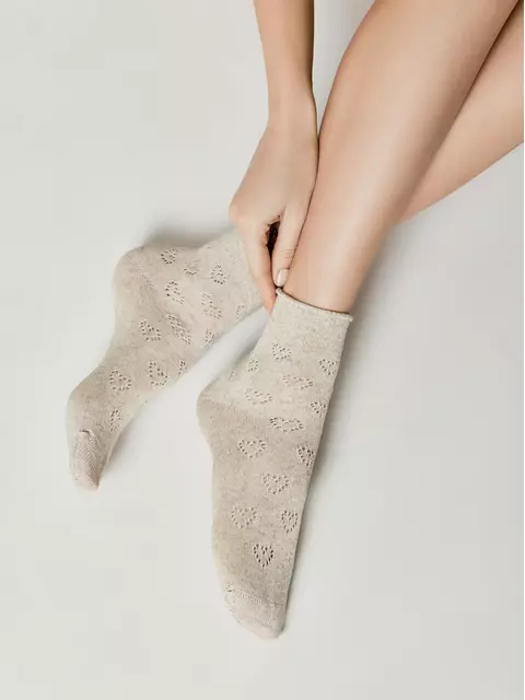 Носки женские (лен) classic 542 бежевый, 23С-5СП, 36-38 (23-25), CONTE ELEGANT,  - 4