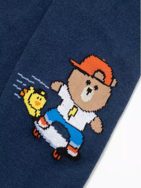 Колготки детские хлопковые tip-top 674 темно-синий, 4С-03СП, 104-110 (16), CONTE-KIDS,  - 4