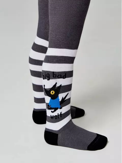 Колготки детские хлопковые tip-top 672 темно-серый, 4С-03СП, 92-98 (14), CONTE-KIDS,  - 5