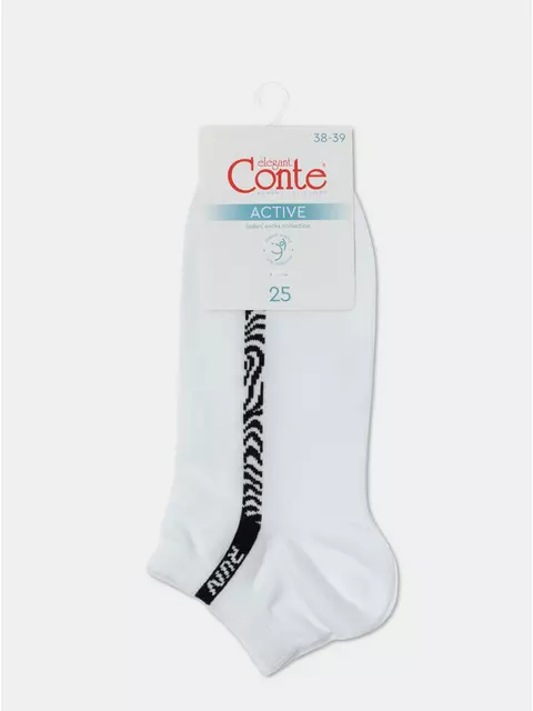Носки женские короткие active 566 белый, 23С-111СП, 36-38 (23-25), CONTE ELEGANT,  - 8