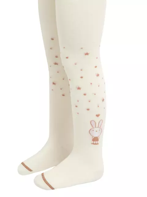 Колготки детские хлопковые tip-top 677 молочный, 4С-03СП, 104-110 (16), CONTE-KIDS,  - 4