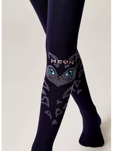 Колготки детские (рисунок) school​ 3280 брестские 1011 темно-синий, 14С3280, 116-122 (18), БРЕСТСКИЕ,  - 2