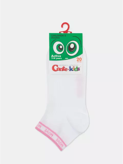 Носки детские (короткие) active 580 белый-розовый, 13С-34СП, 24, CONTE-KIDS,  - 7