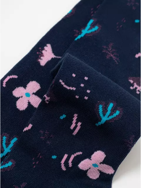 Колготки детские хлопковые tip-top 675 темно-синий, 4С-03СП, 104-110 (16), CONTE-KIDS,  - 6